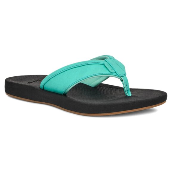 Women's Sanuk Flip Flops H20 Aqua Teal Size 10 NEW NWT - Picture 7 of 7